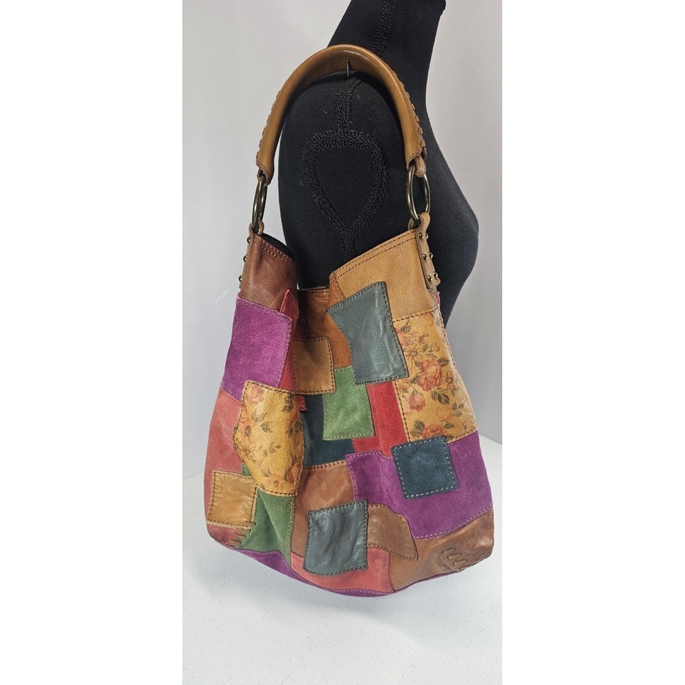 Lucky Brand Multicolor Patchwork Leather Hobo Bag